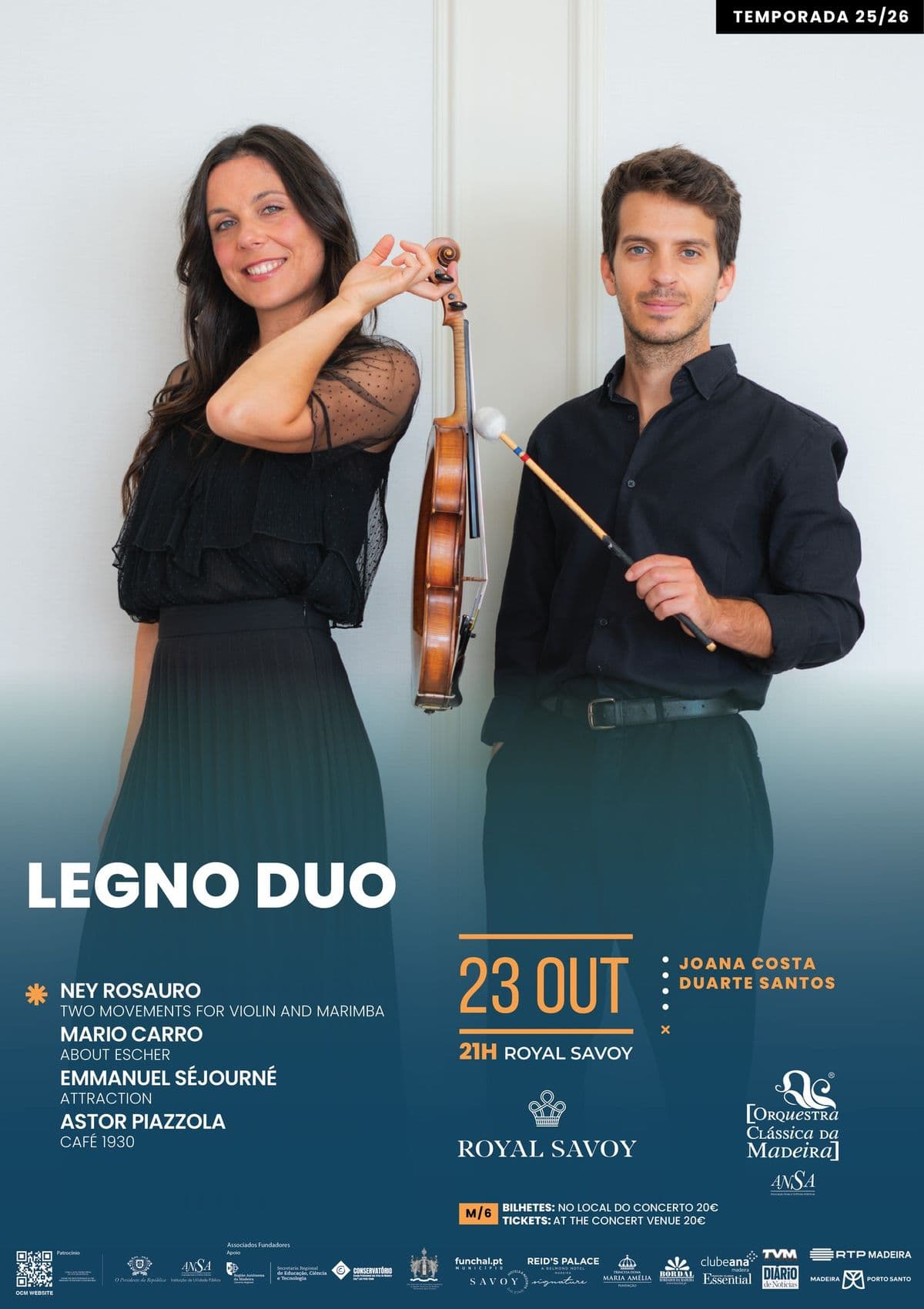 Concerto de Música de Câmara – Legno Duo