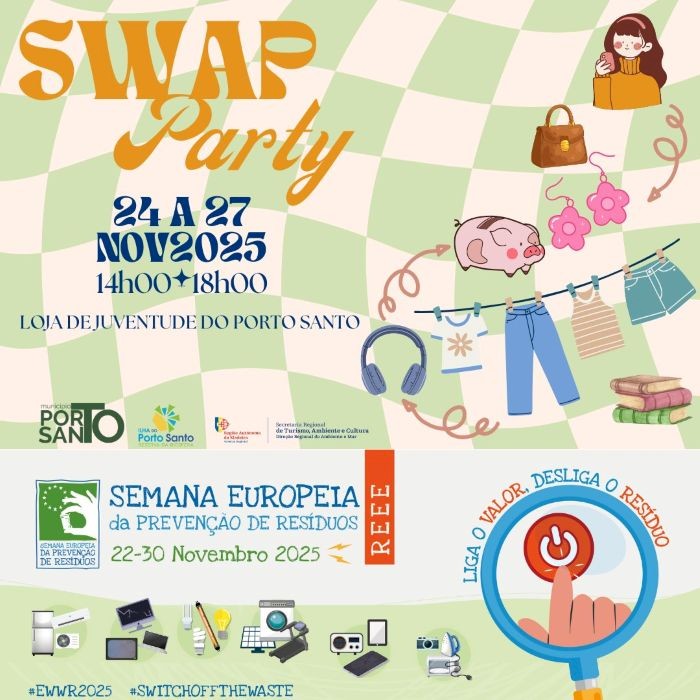 “Swap Party – Liga o Valor, Desliga o Resíduo” no Porto Santo