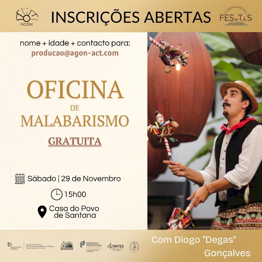 Oficina de Malabarismo com Diogo “Degas” Gonçalves