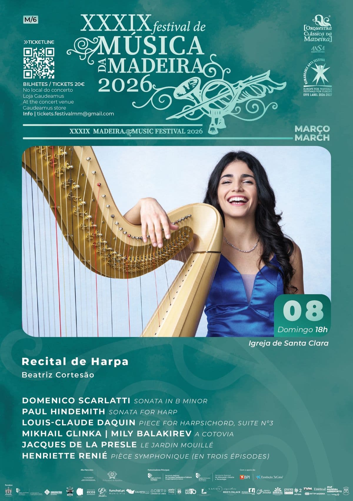 Recital de Harpa | Beatriz Cortesão