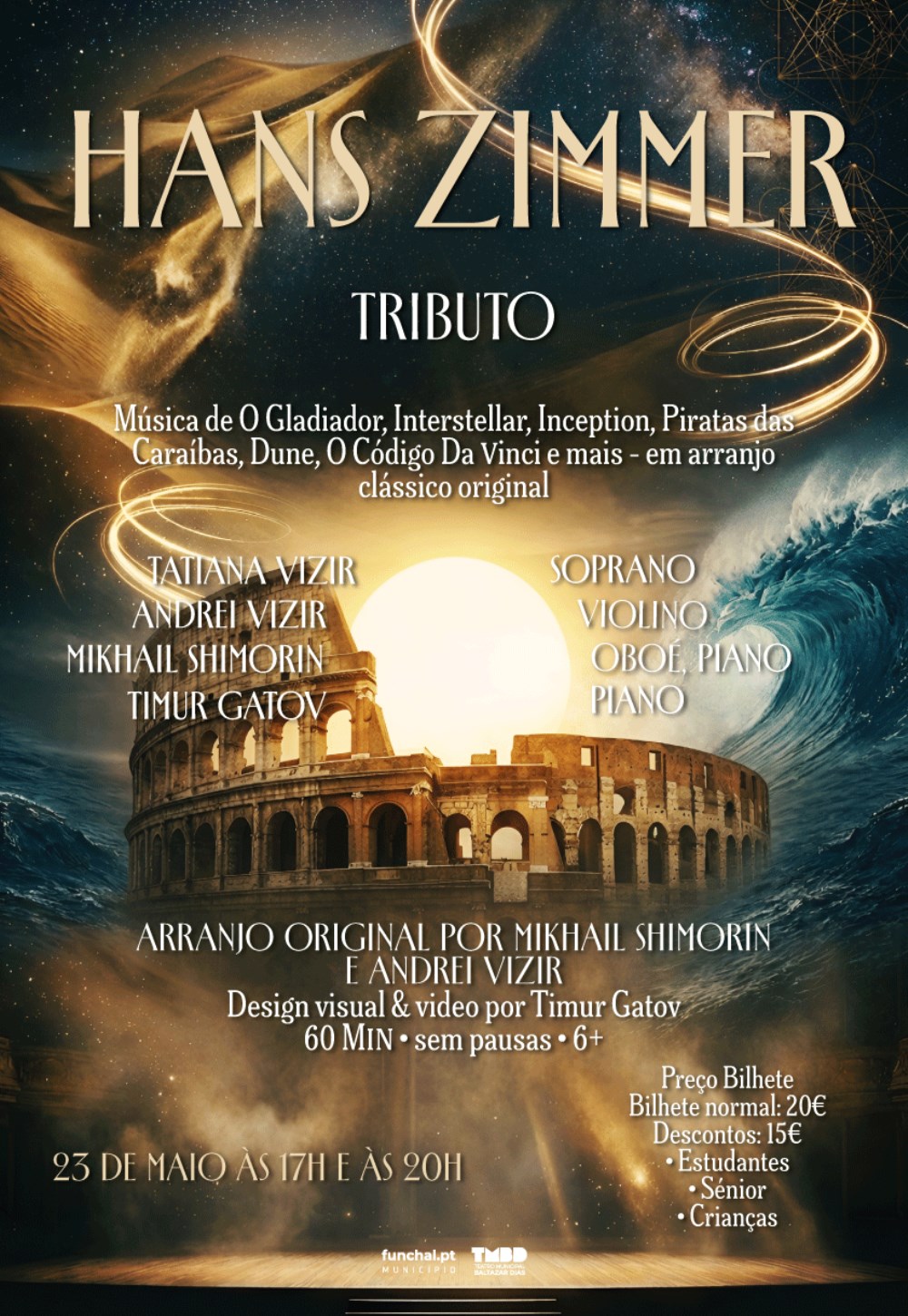 Tributo a Hans Zimmer chega ao Funchal com concertos épicos no Teatro Municipal Baltazar Dias
