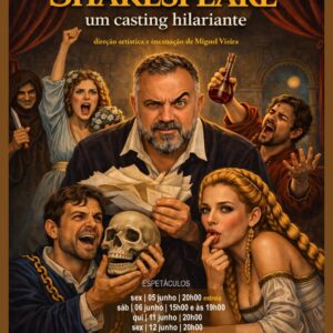 “A Cólera de Shakespeare” leva comédia caótica ao Teatro Municipal Baltazar Dias